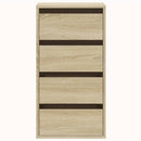 kommode til hjørne 40x41x76 cm konstrueret træ sonoma-eg