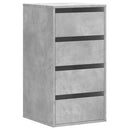 kommode til hjørne 40x41x76 cm konstrueret træ betongrå
