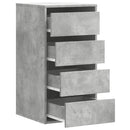 kommode til hjørne 40x41x76 cm konstrueret træ betongrå