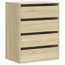 kommode til hjørne 60x41x76 cm konstrueret træ sonoma-eg