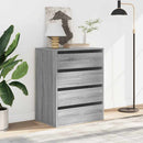 kommode til hjørne 60x41x76 cm konstrueret træ grå sonoma-eg