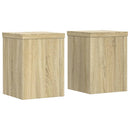 plantestativer 2 stk. 15x15x20 cm konstrueret træ sonoma-eg