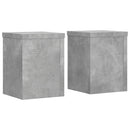 plantestativer 2 stk. 15x15x20 cm konstrueret træ betongrå