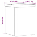 plantestativer 2 stk. 15x15x20 cm konstrueret træ antikt træ