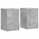 plantestativer 2 stk. 25x25x35 cm konstrueret træ betongrå