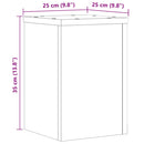 plantestativer 2 stk. 25x25x35 cm konstrueret træ røget eg