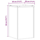 plantestativer 2 stk. 30x30x50 cm konstrueret træ egetræsfarvet