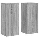 plantestativer 2 stk. 30x30x70 cm konstrueret træ grå sonoma-eg