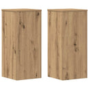 plantestativer 2 stk. 30x30x70 cm konstrueret træ egetræsfarvet