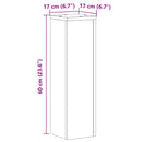 plantestativer 2 stk. 17x17x60 cm konstrueret træ sonoma-eg