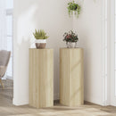 plantestativer 2 stk. 25x25x80 cm konstrueret træ sonoma-eg