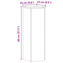 plantestativer 2 stk. 25x25x80 cm konstrueret træ grå sonoma-eg