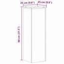 plantestativer 2 stk. 25x25x80 cm konstrueret træ egetræsfarvet