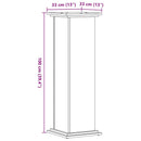 plantestativ 33x33x100 cm konstrueret træ sonoma-eg