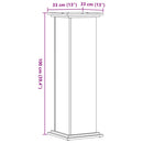 plantestativ 33x33x100 cm konstrueret træ betongrå