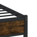 sengeramme uden madras 107x203 cm metal røget egetræsfarve