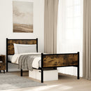 sengeramme uden madras 80x200 cm metal røget egetræsfarve
