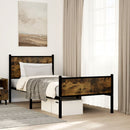 sengeramme uden madras 90x190 cm metal røget egetræsfarve