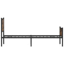 sengeramme uden madras 100x190 cm metal røget egetræsfarve