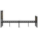 sengeramme uden madras 120x190 cm metal røget egetræsfarve
