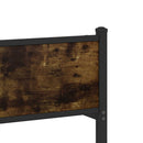 sengeramme uden madras 137x190 cm metal røget egetræsfarve