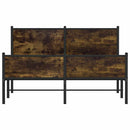sengeramme uden madras 140x190 cm metal røget egetræsfarve