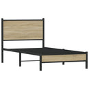 sengeramme uden madras 90x200 cm metal sonoma-eg