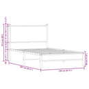 sengeramme uden madras 100x200 cm metal sonoma-eg