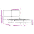 sengeramme uden madras 120x190 cm metal sonoma-eg