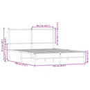 sengeramme uden madras 137x190 cm sonoma-eg