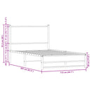 sengeramme uden madras 107x203 cm metal sonoma-eg