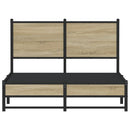 sengeramme uden madras 120x200 cm metal sonoma-eg