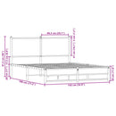 sengeramme uden madras 137x190 cm sonoma-eg