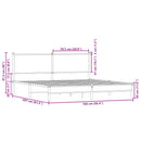 sengeramme uden madras 160x200 cm metal sonoma-eg