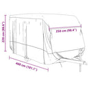 overtræk til campingvogn 460x250x220 cm ikke-vævet stof grå