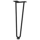 hårnåleben til sofabord 4 stk. sort 42 cm massivt stål