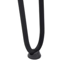 hårnåleben til sofabord 4 stk. sort 42 cm massivt stål