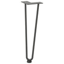 hårnåleben til sofabord 4 stk. antracit 42 cm massivt stål