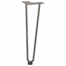 hårnåleben til sofabord 4 stk. naturstål 42 cm massivt stål