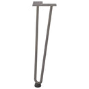hårnåleben til sofabord 4 stk. naturstål 42 cm massivt stål
