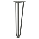 hårnåleben til sofabord 4 stk. antracit 42 cm massivt stål