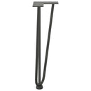 hårnåleben til sofabord 4 stk. antracit 42 cm massivt stål