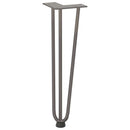 hårnåleben til sofabord 4 stk. naturstål 42 cm massivt stål