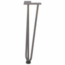 hårnåleben til sofabord 4 stk. naturstål 42 cm massivt stål