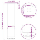 sofabordsben 4 stk. sort 42-44 cm stål