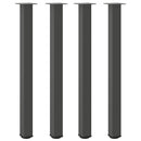 barbordsben 4 stk. antracit 110-112 cm stål