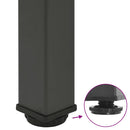barbordsben 4 stk. antracit 110-112 cm stål
