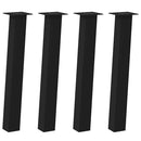 konsolbordben 4 stk. sort 72 cm stål