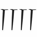 sofabordben konisk form 4 stk. sort 30-31 cm stål