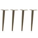 sofabordben konisk form 4 stk. naturstål 30-31 cm stål